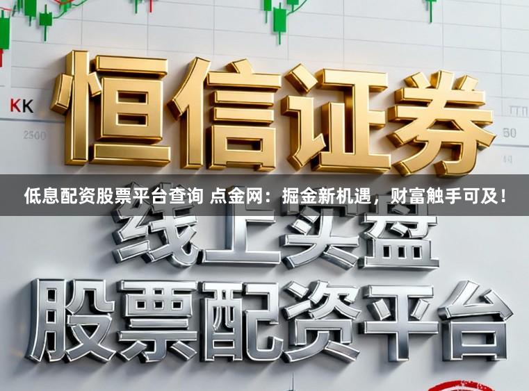 低息配资股票平台查询 点金网:掘金新机遇,财富触手可及!
