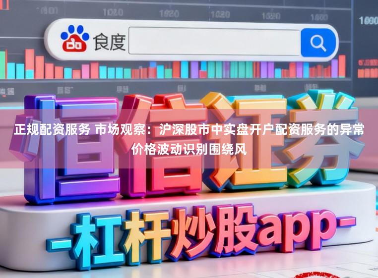正规配资服务 市场观察：沪深股市中实盘开户配资服务的异常价格波动识别围绕风